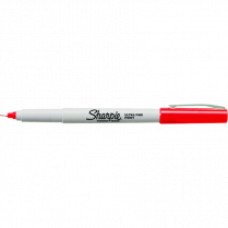 Sharpie&reg; Ultra Fine Permanent Markers Ultra Fine Tip Red 12/box