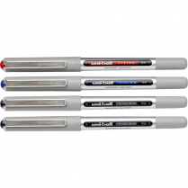 uni-ball&reg; Vision&trade; Roller Pens 0.7mm Assorted Colours with Grey Barrels 4/pkg