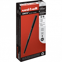 uni-ball&reg; Onyx&reg; Roller Pen 0.5mm Black 12/box