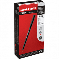 uni-ball&reg; Onyx&reg; Roller Pen 0.5mm Red 12/box