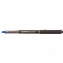 uni-ball&reg; Vision&trade; Roller Pen 0.5mm Blue with Metallic Charcoal Barrel 12/box
