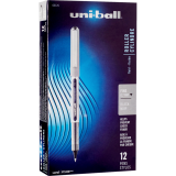 uni-ball&reg; Vision&trade; Roller Pen 0.7mm Black with Metallic Grey Barrel 12/box