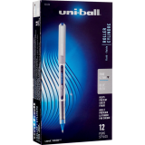 uni-ball&reg; Vision&trade; Roller Pen 0.7mm Blue with Metallic Grey Barrel 12/box