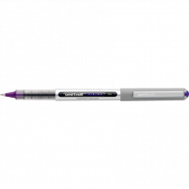 uni-ball&reg; Vision&trade; Roller Pen 0.7mm Purple with Metallic Grey Barrel 12/box