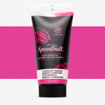 Speedball Water-Soluble Block Printing Ink 2.5oz Fluorescent Magenta