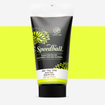 Speedball Water-Soluble Block Printing Ink 2.5oz Fluorescent Yellow