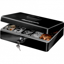 Sentry&reg;Safe 12" Deluxe Safebox with Key Lock Black