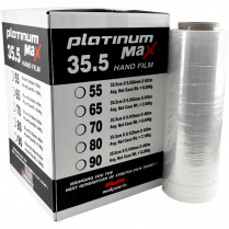 Platinum Max Hand Film 80G 14"W x 1,476'L Clear 4 rolls/case