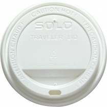 Solo&reg; Traveler&reg; Dome Hot Cup Lids White 100/pkg