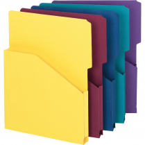 Smead Slash File Pockets 1" Expansion Assorted 5/pkg