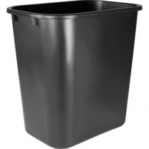Sparco Rectangular Wastebasket 14-1/2"H Black