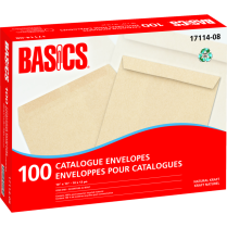 Basics&reg; Catalogue Envelopes Natural Kraft 10" x 13" 100/pkg