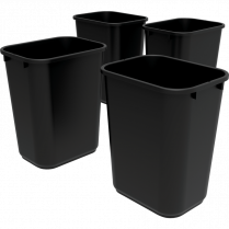 Storex&reg; Large Wastebasket 39 L Black