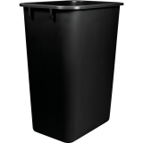 Storex&reg; Large Wastebasket 39 L Black