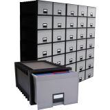 Storex&reg; Storage File Drawer System with Legal Insert Letter Black/Grey