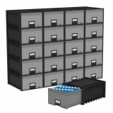 Storex&reg; Storage File Drawer System with Lock Legal Black/Grey