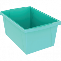 Storex&reg; Storage Bin 21L Teal