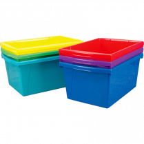 Storex&reg; Storage Bin 21L Blue