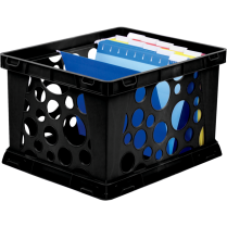 Storex&reg; File Crate Letter/Legal Black