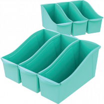 Storex&reg; Multiipurpose Bins Teal 6/pkg