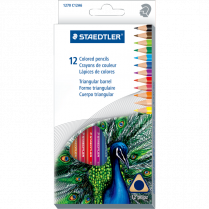 Staedtler&reg; Triangular Coloured Pencils Assorted Colours 12/pkg