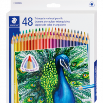 Staedtler&reg; Triangular Coloured Pencils Assorted Colours 48/pkg