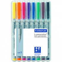 Staedtler&reg; Lumocolor&reg; non-permanent Superfine Tip Assorted Colours 8/set