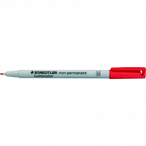 Staedtler&reg; Lumocolor&reg; Markers Washable Medium Tip Red