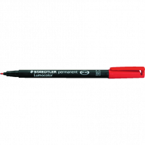 Staedtler&reg; Lumocolor&reg; Markers Permanent Medium Tip Red