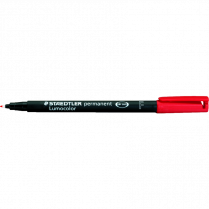 Staedtler&reg; Lumocolor&reg; Markers Permanent Fine Tip Red