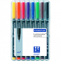 Staedtler&reg; Lumocolor&reg; Markers Permanent Fine Tip Assorted Colours 8/pkg