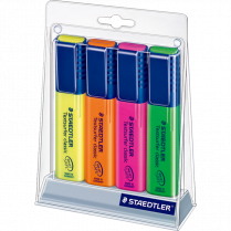 Staedtler&reg; Textsurfer&reg; Classic Highlighter Desk Set Chisel Tip Assorted Colours 4/pkg