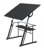 Studio Designs Zenith Height Adjustable Drafting Table w Shelf Black