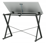 Axiom Student Drawing Table With Tilting Top Charcoal & White