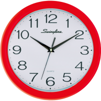 Swingline&reg; Fashion Wall Clock 12" Red