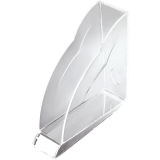 CEP Ellypse Desk Accessory Crystal Letter Tray 10-4/5"W  x 15"D x 3-1/5"H Clear