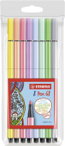 Stabilo Pen 68 Assorted Pastel Colours Pens 8/pack