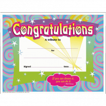 Trend&reg; Colourful Classics Congratulations Certificates 8-1/2" x 11" 30/pkg