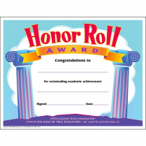 Trend&reg; Colourful Classics Honor Roll Award Certificates 8-1/2" x 11" 30/pkg