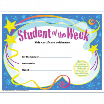 Trend&reg; Colourful Classics Student of the Week Certificates 8-1/2" x 11" 30/pkg