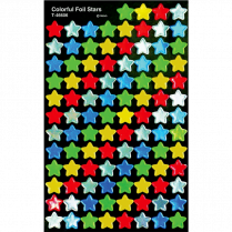 Trend&reg; superShapes Colourful Stars - Foil Stickers 400/pkg