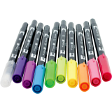 Tombow Dual Brush Pens Primary Colours 10/pkg