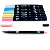 Tombow Dual Brush Pens Pastel Colours 10/pkg