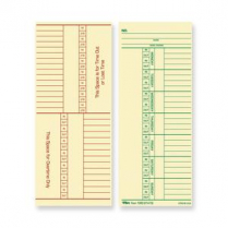 TOPS Weekly Time Cards 3-3/8" x 8-1/4" 100/pkg