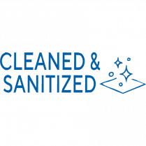 Trodat&reg; Printy 4911 Self-Inking COVID Message Stamp Cleaned & Sanitized Blue Ink