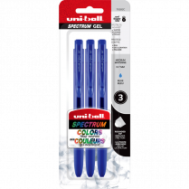 uni-ball&reg; Spectrum&trade; Retractable Gel Pens 0.7 mm Blue 3/pkg
