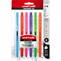uni-ball&reg; Spectrum&trade; Retractable Gel Pens 0.7 mm Assorted Fashion Colours 6/pkg