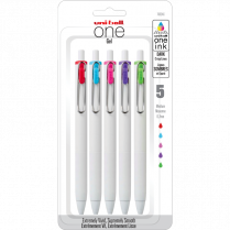 uni-ball&reg; ONE Retractable Gel Pens 0.7 mm Assorted Fashion Colours 5/pkg