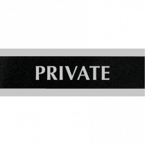 Headline&reg; Century Signs, 3" x 9", Black and Silver, Private