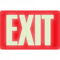 Headline&reg; Glow in the Dark Exit Sign English